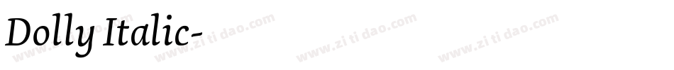 Dolly Italic字体转换